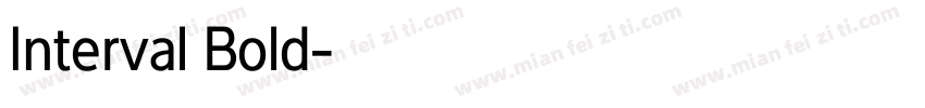 Interval Bold字体转换